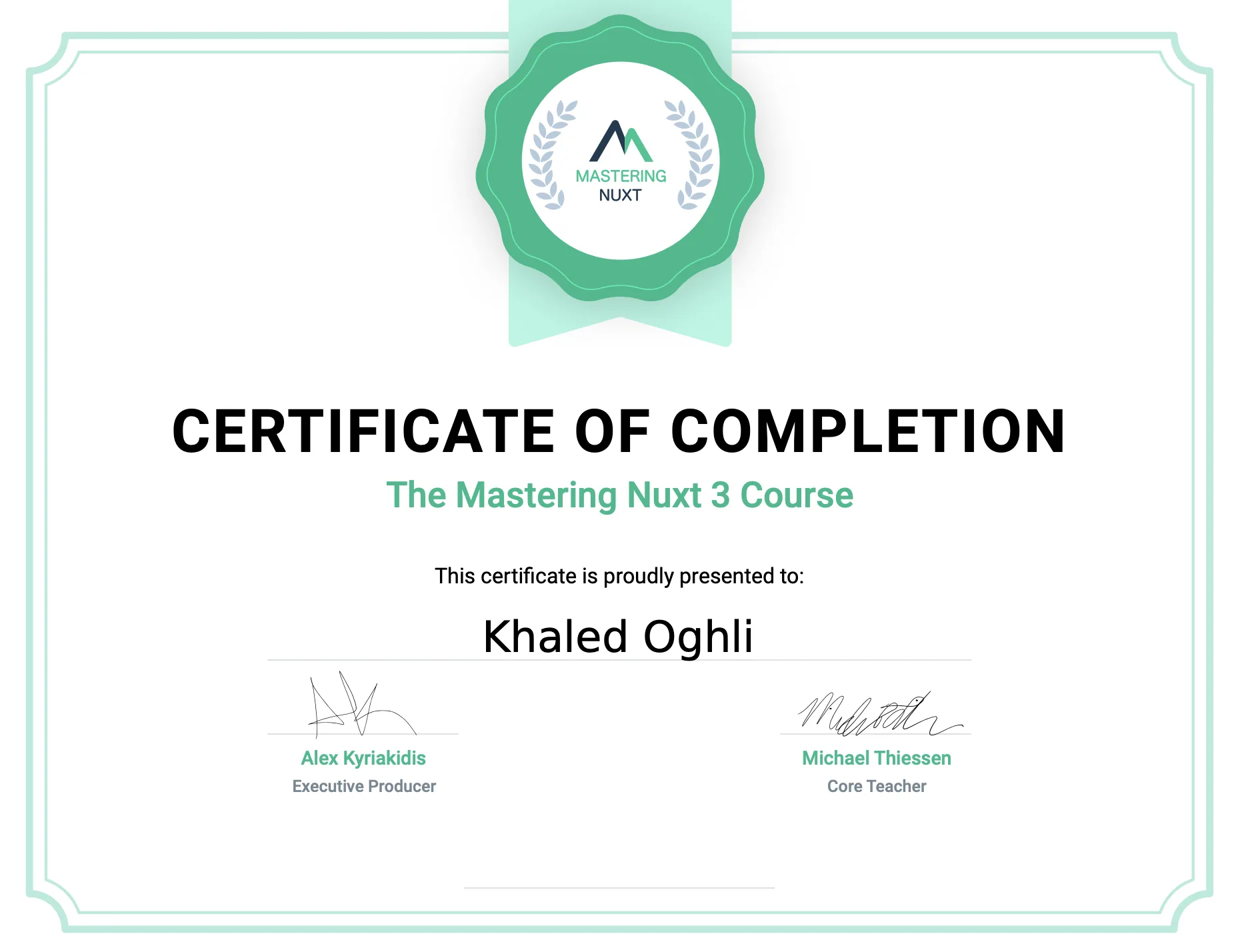 Certified Nuxt Master Certificate